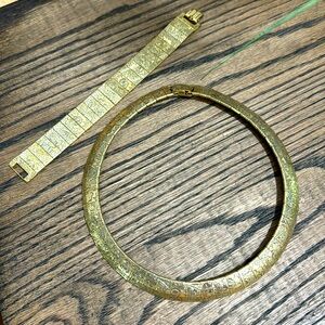 Monet gold necklace and bracelet